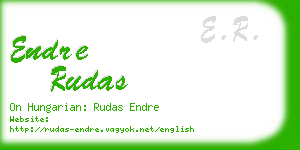 endre rudas business card